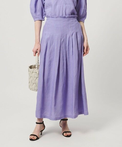 UNITED ARROWS / ユナイテッドアローズ ロング・マキシ丈スカート | リネン タック ロングスカート ‐ウォッシャブル‐ | 詳細13
