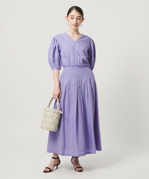 UNITED ARROWS / ユナイテッドアローズ ロング・マキシ丈スカート | リネン タック ロングスカート ‐ウォッシャブル‐ | 詳細14
