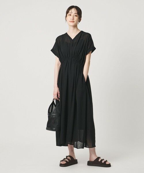 UNITED ARROWS / ユナイテッドアローズ ロング・マキシ丈ワンピース | スラブ シアー ワンピース ‐ウォッシャブル‐ | 詳細1
