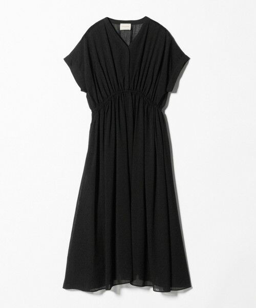 UNITED ARROWS / ユナイテッドアローズ ロング・マキシ丈ワンピース | スラブ シアー ワンピース ‐ウォッシャブル‐（BLACK）