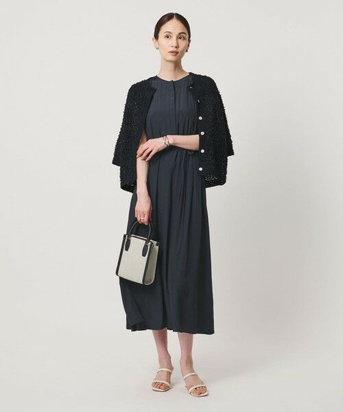 UNITED ARROWS / ユナイテッドアローズ ロング・マキシ丈ワンピース | Spiree ギャザー フレンチスリーブ ワンピース | 詳細1