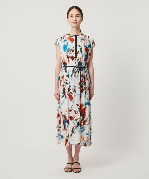 UNITED ARROWS / ユナイテッドアローズ ロング・マキシ丈ワンピース | Spiree ギャザー フレンチスリーブ ワンピース | 詳細14