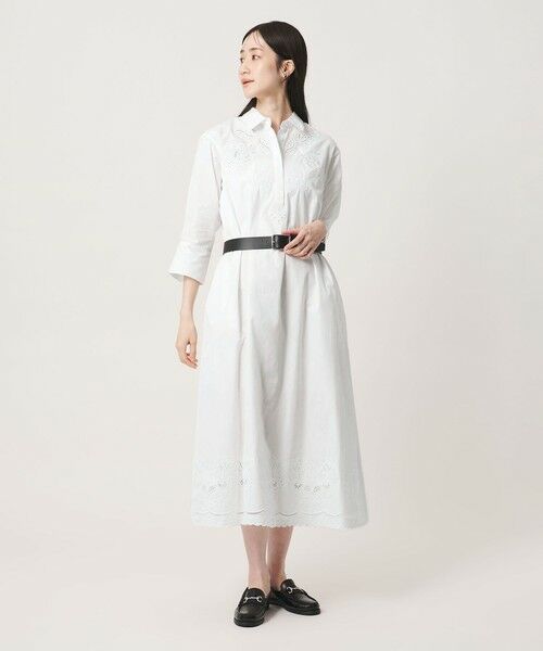 UNITED ARROWS / ユナイテッドアローズ ロング・マキシ丈ワンピース | カットワーク シャツワンピース | 詳細1