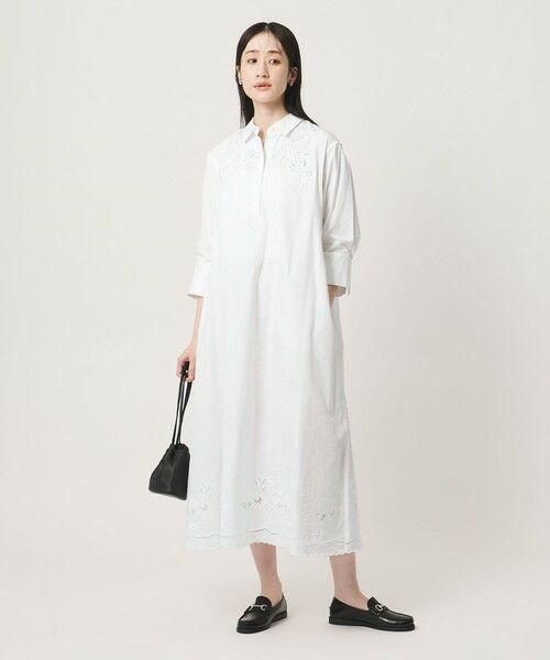 UNITED ARROWS / ユナイテッドアローズ ロング・マキシ丈ワンピース | カットワーク シャツワンピース | 詳細4