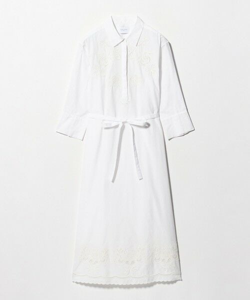UNITED ARROWS / ユナイテッドアローズ ロング・マキシ丈ワンピース | カットワーク シャツワンピース（OFF WHITE）