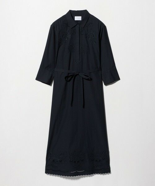 UNITED ARROWS / ユナイテッドアローズ ロング・マキシ丈ワンピース | カットワーク シャツワンピース（NAVY）