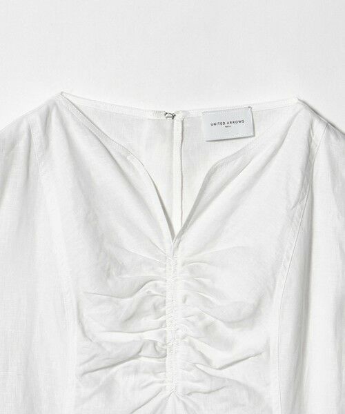 UNITED ARROWS / ユナイテッドアローズ ロング・マキシ丈ワンピース | リネン シャーリング スキッパー ワンピース ‐ウォッシャブル‐ | 詳細5