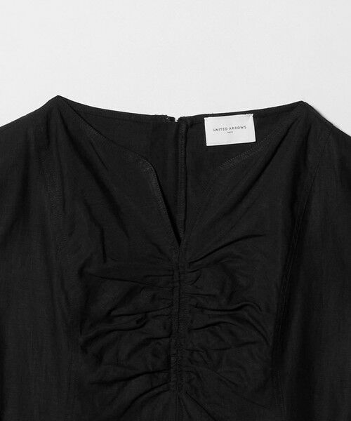 UNITED ARROWS / ユナイテッドアローズ ロング・マキシ丈ワンピース | リネン シャーリング スキッパー ワンピース ‐ウォッシャブル‐ | 詳細11
