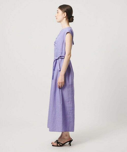 UNITED ARROWS / ユナイテッドアローズ ロング・マキシ丈ワンピース | リネン シャーリング スキッパー ワンピース ‐ウォッシャブル‐ | 詳細16