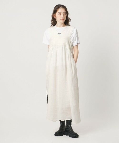 UNITED ARROWS / ユナイテッドアローズ ロング・マキシ丈ワンピース | エンブロイダリー ノースリーブ ワンピース | 詳細4