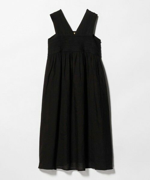 UNITED ARROWS / ユナイテッドアローズ ロング・マキシ丈ワンピース | エンブロイダリー ノースリーブ ワンピース（BLACK）
