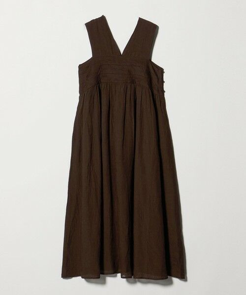 UNITED ARROWS / ユナイテッドアローズ ロング・マキシ丈ワンピース | エンブロイダリー ノースリーブ ワンピース（DK.BROWN）