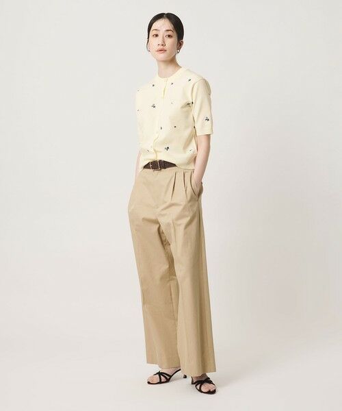 UNITED ARROWS / ユナイテッドアローズ カーディガン・ボレロ | フラワー エンブロイダリー ショートスリーブ カーディガン ‐ウォッシャブル‐ | 詳細2