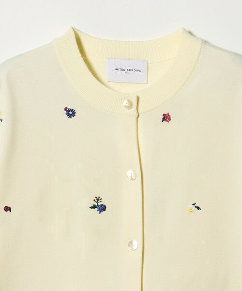 UNITED ARROWS / ユナイテッドアローズ カーディガン・ボレロ | フラワー エンブロイダリー ショートスリーブ カーディガン ‐ウォッシャブル‐ | 詳細1