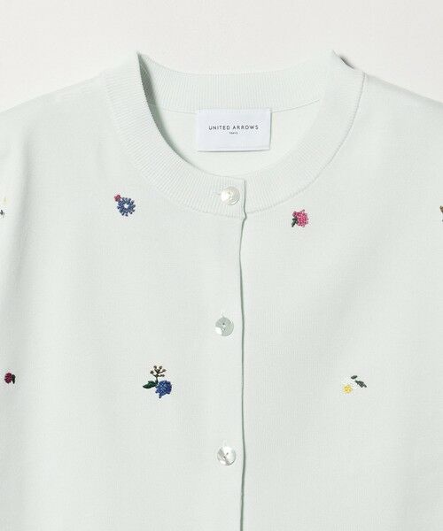 UNITED ARROWS / ユナイテッドアローズ カーディガン・ボレロ | フラワー エンブロイダリー ショートスリーブ カーディガン ‐ウォッシャブル‐ | 詳細15