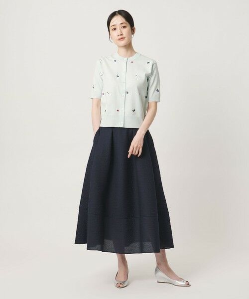 UNITED ARROWS / ユナイテッドアローズ カーディガン・ボレロ | フラワー エンブロイダリー ショートスリーブ カーディガン ‐ウォッシャブル‐ | 詳細10