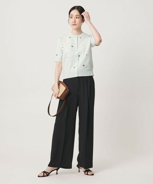 UNITED ARROWS / ユナイテッドアローズ カーディガン・ボレロ | フラワー エンブロイダリー ショートスリーブ カーディガン ‐ウォッシャブル‐ | 詳細13