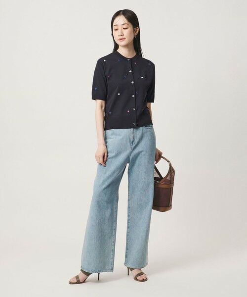 UNITED ARROWS / ユナイテッドアローズ カーディガン・ボレロ | フラワー エンブロイダリー ショートスリーブ カーディガン ‐ウォッシャブル‐ | 詳細22