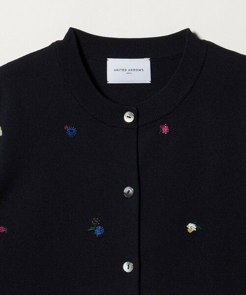 UNITED ARROWS / ユナイテッドアローズ カーディガン・ボレロ | フラワー エンブロイダリー ショートスリーブ カーディガン ‐ウォッシャブル‐ | 詳細6