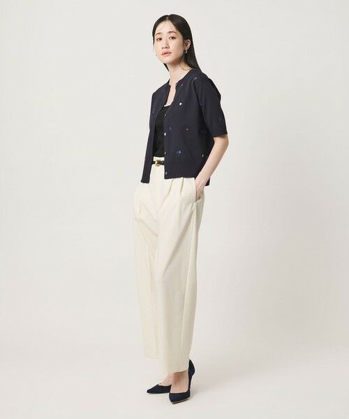 UNITED ARROWS / ユナイテッドアローズ カーディガン・ボレロ | フラワー エンブロイダリー ショートスリーブ カーディガン ‐ウォッシャブル‐ | 詳細18