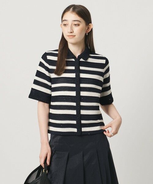 UNITED ARROWS / ユナイテッドアローズ カーディガン・ボレロ | メッシュ スパングル カーディガン ‐ウォッシャブル‐ | 詳細16
