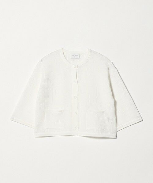 UNITED ARROWS / ユナイテッドアローズ カーディガン・ボレロ | コットン メッシュ カーディガン（OFF WHITE）