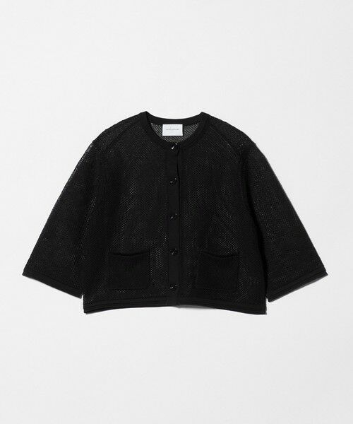 UNITED ARROWS / ユナイテッドアローズ カーディガン・ボレロ | コットン メッシュ カーディガン（BLACK）