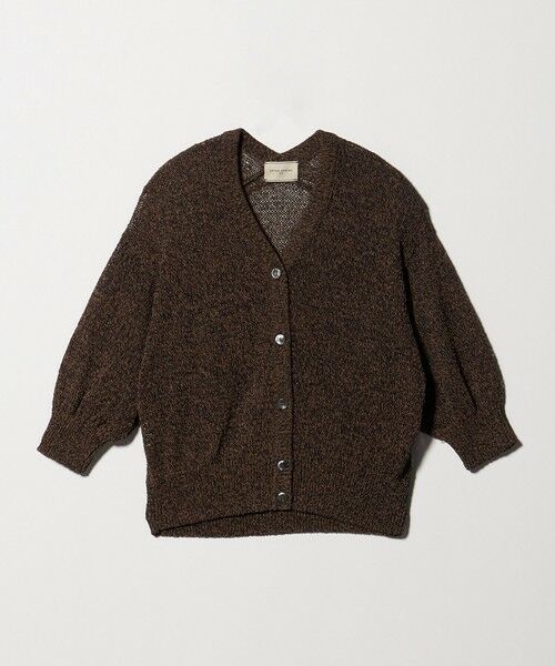 UNITED ARROWS / ユナイテッドアローズ カーディガン・ボレロ | ペーパー ハーフスリーブ カーディガン（DK.BROWN）