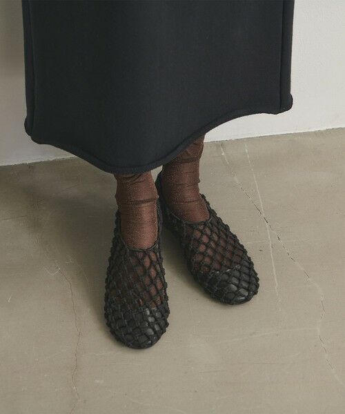 UNITED ARROWS / ユナイテッドアローズ フラットシューズ | コード フラットシューズ(BLACK)