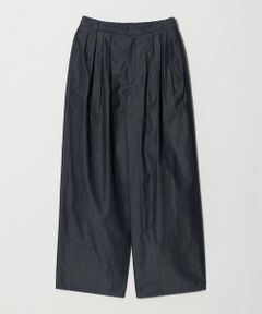 UNITED ARROWS / ユナイテッドアローズ スラックス・ドレスパンツ | デニムライク タック ビッグ ワイドパンツ