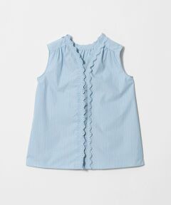 UNITED ARROWS / ユナイテッドアローズ シャツ・ブラウス | 2WAY タックフリル ストライプ ノースリーブ ブラウス