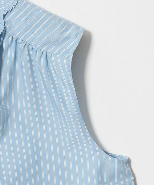 UNITED ARROWS / ユナイテッドアローズ シャツ・ブラウス | 2WAY タックフリル ストライプ ノースリーブ ブラウス | 詳細11