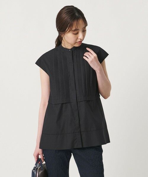 UNITED ARROWS / ユナイテッドアローズ シャツ・ブラウス | シルキー ピンタック フレンチスリーブ ブラウス ‐ウォッシャブル‐ | 詳細1