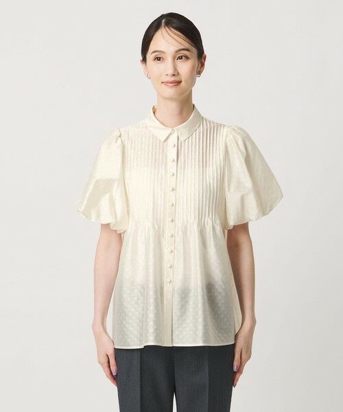 UNITED ARROWS / ユナイテッドアローズ シャツ・ブラウス | ドットエンボス ピンタック ブラウス ‐ウォッシャブル‐ | 詳細5