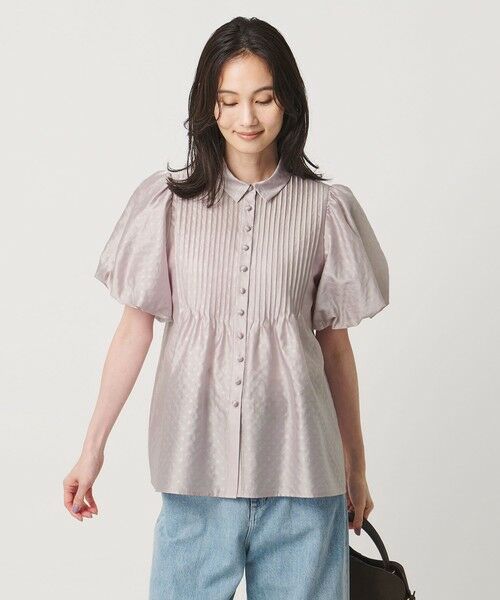 UNITED ARROWS / ユナイテッドアローズ シャツ・ブラウス | ドットエンボス ピンタック ブラウス ‐ウォッシャブル‐ | 詳細11