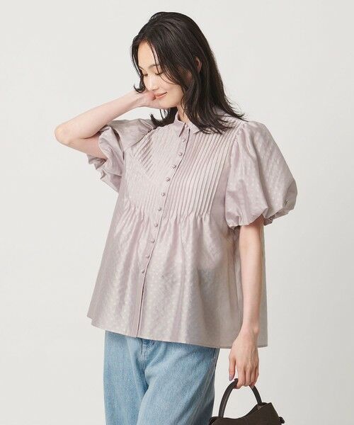 UNITED ARROWS / ユナイテッドアローズ シャツ・ブラウス | ドットエンボス ピンタック ブラウス ‐ウォッシャブル‐ | 詳細12