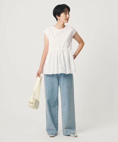 UNITED ARROWS / ユナイテッドアローズ シャツ・ブラウス | エンブロイダリー フリル フレンチスリーブ ブラウス | 詳細3