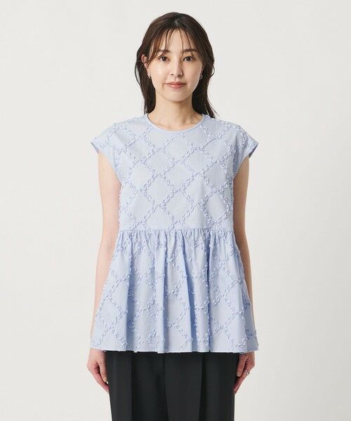 UNITED ARROWS / ユナイテッドアローズ シャツ・ブラウス | エンブロイダリー フリル フレンチスリーブ ブラウス | 詳細15