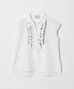 UNITED ARROWS / ユナイテッドアローズ シャツ・ブラウス | メロー フリル スキッパー フレンチスリーブ シャツ ‐防シワ 吸水速乾 UVカット 遮熱性 接触冷感‐