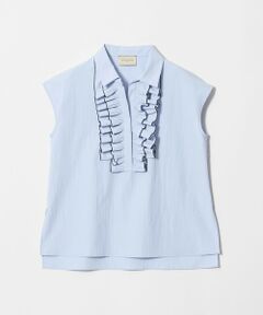 UNITED ARROWS / ユナイテッドアローズ シャツ・ブラウス | メロー フリル スキッパー フレンチスリーブ シャツ ‐防シワ 吸水速乾 UVカット 遮熱性 接触冷感‐