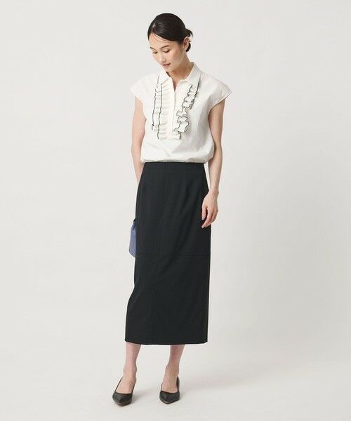 UNITED ARROWS / ユナイテッドアローズ シャツ・ブラウス | メロー フリル スキッパー フレンチスリーブ シャツ ‐防シワ 吸水速乾 UVカット 遮熱性 接触冷感‐ | 詳細2
