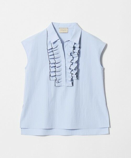 UNITED ARROWS / ユナイテッドアローズ シャツ・ブラウス | メロー フリル スキッパー フレンチスリーブ シャツ ‐防シワ 吸水速乾 UVカット 遮熱性 接触冷感‐ | 詳細9