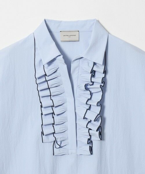 UNITED ARROWS / ユナイテッドアローズ シャツ・ブラウス | メロー フリル スキッパー フレンチスリーブ シャツ ‐防シワ 吸水速乾 UVカット 遮熱性 接触冷感‐ | 詳細11