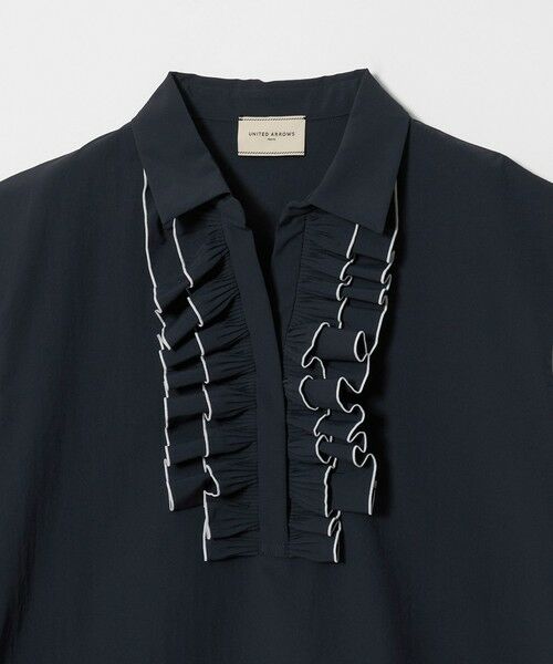 UNITED ARROWS / ユナイテッドアローズ シャツ・ブラウス | メロー フリル スキッパー フレンチスリーブ シャツ ‐防シワ 吸水速乾 UVカット 遮熱性 接触冷感‐ | 詳細25