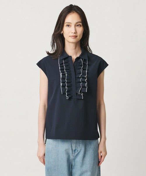 UNITED ARROWS / ユナイテッドアローズ シャツ・ブラウス | メロー フリル スキッパー フレンチスリーブ シャツ ‐防シワ 吸水速乾 UVカット 遮熱性 接触冷感‐ | 詳細21