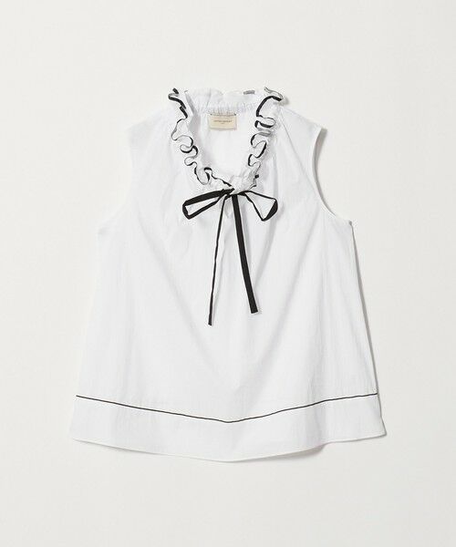 UNITED ARROWS / ユナイテッドアローズ シャツ・ブラウス | スタンド フリル ノースリーブ ブラウス ‐ウォッシャブル‐ | 詳細4