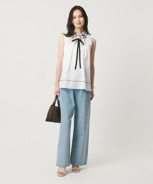 UNITED ARROWS / ユナイテッドアローズ シャツ・ブラウス | スタンド フリル ノースリーブ ブラウス ‐ウォッシャブル‐ | 詳細3