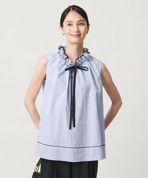 UNITED ARROWS / ユナイテッドアローズ シャツ・ブラウス | スタンド フリル ノースリーブ ブラウス ‐ウォッシャブル‐ | 詳細7