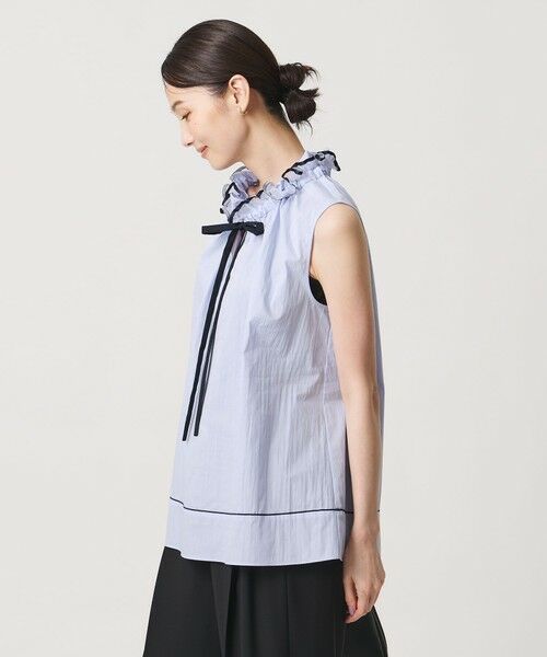 UNITED ARROWS / ユナイテッドアローズ シャツ・ブラウス | スタンド フリル ノースリーブ ブラウス ‐ウォッシャブル‐ | 詳細8
