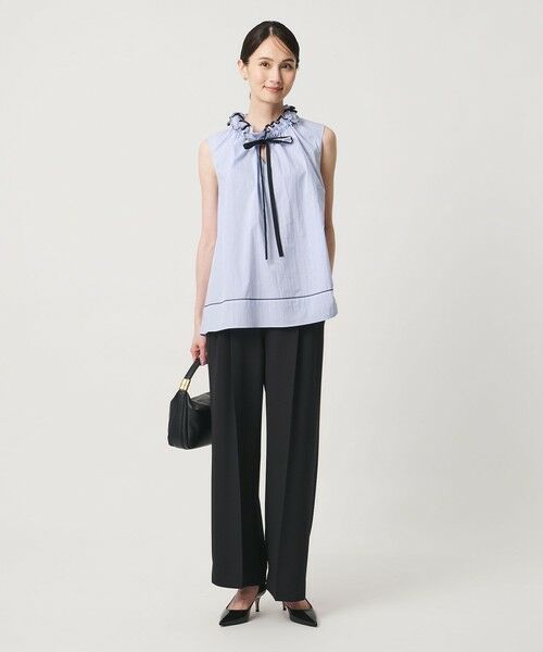 UNITED ARROWS / ユナイテッドアローズ シャツ・ブラウス | スタンド フリル ノースリーブ ブラウス ‐ウォッシャブル‐ | 詳細9